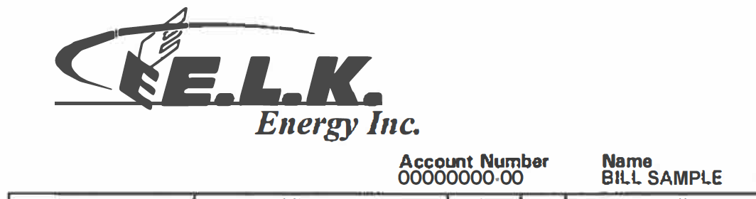 Account number on bill